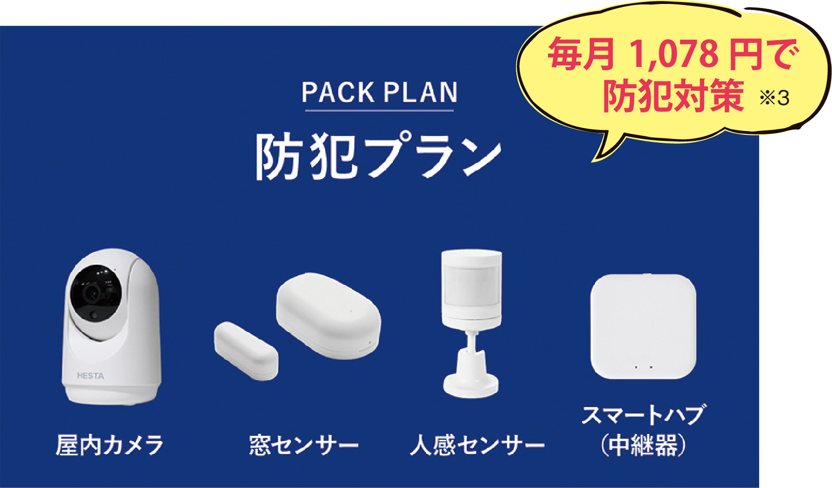 毎月1,078円で防犯対策※3